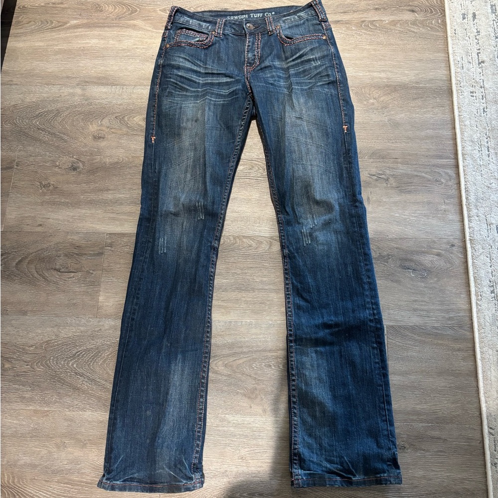 Cowgirl Tuff Dark Blue Straight Leg Jeans